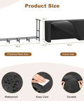 Outdoor Firewood Rack With Weatherproof Cover Heavy Duty Metal Wood Storage Stand dimensions and features overview