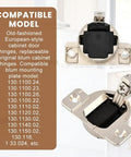 Eight Pack Replacement Cabinet Door Hinges 110 Degree Screw-On Compact 33 Hinge Without Mounting Plate Zinc Alloy