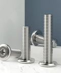 50 Pack 1/4-20 X 1/2 Inch Flat Head Hex Socket Cap Screws 304 Stainless Steel Hardware Set Includes Hex Key displayed on a surface.