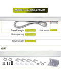 Top Notch Precision Linear Scale Encoder With 0.005mm Optical Grating Ruler Sensor, model KA-300-220mm, 70mm to 470mm range.