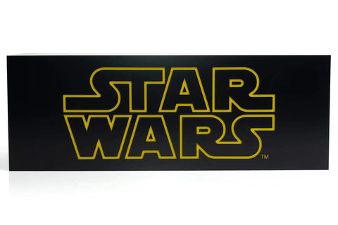 Official Logo 17 Inch Light Box Mood Light USB Powered LED Decor For Fans With Bright Ambient Glow, Star Wars logo on black box.