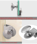 Stainless Steel Glass Door Pull Handles Set Of 2 For 5 To 8mm Glass Thickness 28mm Round Knobs Rust Resistant Scratch Resistant