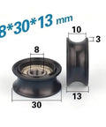 Heavy Duty Nylon Pom U Groove Pulley Wheels With Embedded Bearings For Hella Smooth Sliding Door Track Systems No Sweat Install Drawer Glides And Furniture Hardware Replacement 20 Piece Pack, size 30mm.