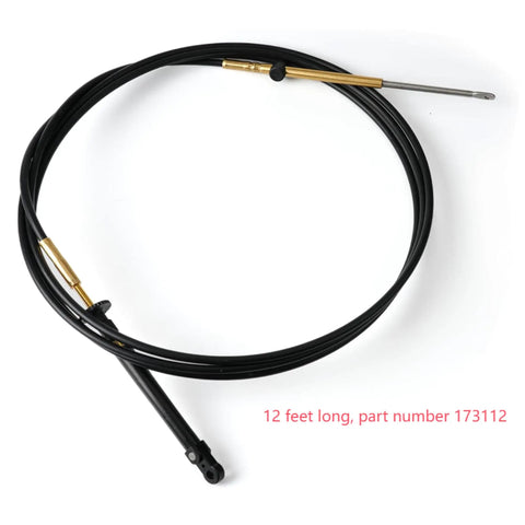 12 Ft Throttle And Shift Remote Control Cable For Outboard Motors Fits Johnson Evinrude OMC BRP E Tec Ficht Engines, part number 173112
