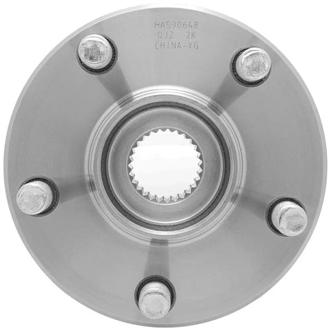 Front Wheel Hub Bearing Assembly 2 Pack Fits Subaru Forester Impreza Crosstrek 2014 Through 2021, featuring bolt holes and circular design.