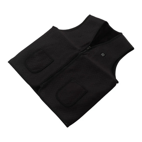Heated Vest For Outdoors With Adjustable Temperature And Three Heat Levels, Lightweight Breathable Fabric, Size L, shown folded