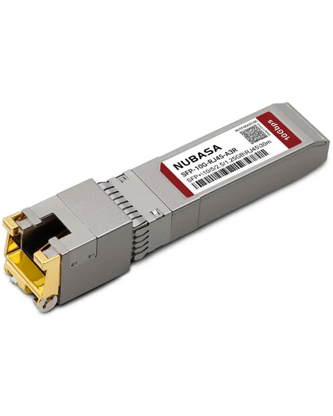 10G SFP Plus To RJ45 Copper Adapter With Auto Sensing And Low Power Under 2.5W, Cat6a Cat7 Ready, side view
