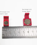 Comparison of old and new Upgraded Strong Magnetic Parallel Keepers For Vises And CNC Machinist Tools with ruler for size reference