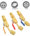 Three Piece Heavy Duty Solid Brass Ball Valves That Slide Into Tight Spaces Like A Dream And Deliver A Bulletproof Shut Off With No Sweat Hook Up For Any Plumbing Or HVAC Project, showcasing three valves with varied handles.