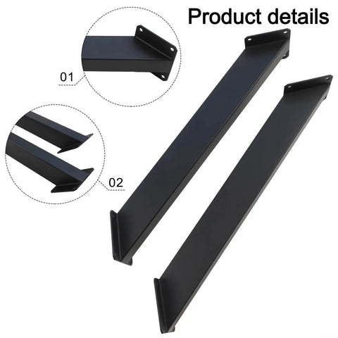 2 Pack Beefy 45 Degree Angle Support Brackets Heavy Duty Steel Pergola Kit Connectors With Screws For Gazebo Deck Patio Tree House And Outdoor Wooden Structures DIY Projects Black