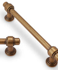 10 Pack 5 Inch Antique Brass Cabinet Pulls Solid Zinc Alloy Drawer Handles featuring heavy duty build for kitchen upgrades