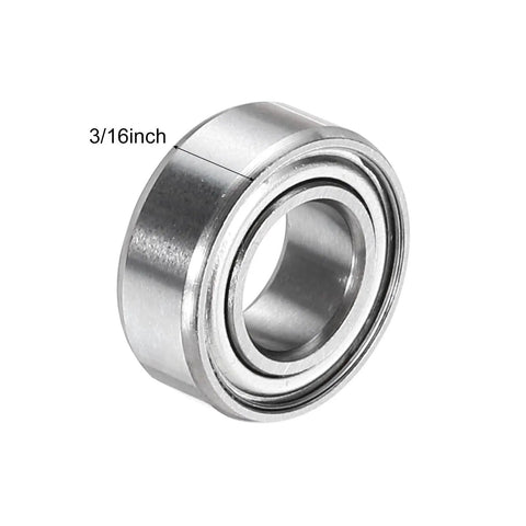Rock Solid Stainless Steel Ball Bearings Five Pack Dual Sealed SR188ZZ with 3/16-inch thickness, suitable for heavy-duty machinery.