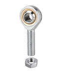Solid Forge Spherical Rod End Bearing 3/8 Bore Left Hand Male Thread Joint Kit Includes Jam Nut Heavy Duty Auto Steering Suspension Component with jam nut.