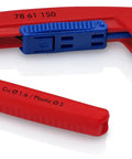 Sleek 6 Inch Slim Zip Tie Pliers With Slick Flush Cutting Action And Asymmetrical Handles, Red handle, tight cutting blades