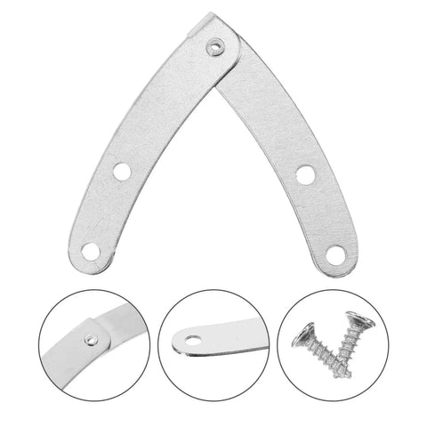 10 Pack Silver Tone Drop Down Lid Hinges With Lid Stay Support For Flap Doors And Cabinets; iron construction, includes screws