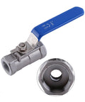 Top Shelf 1/2 Inch Stainless Steel Ball Valve Female To Female Connections Heavy Duty 304 Grade Steel for easy water shutoff.