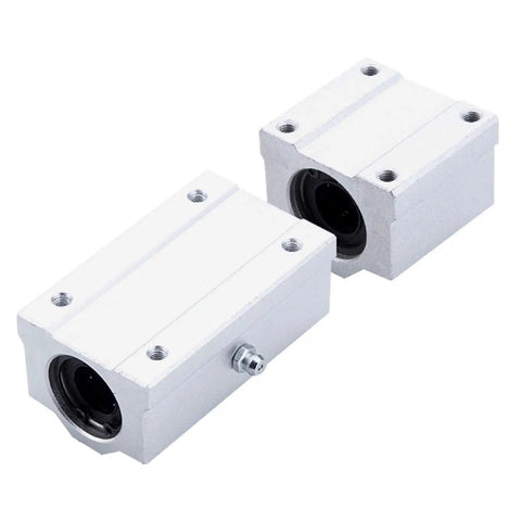 Pro Grade Linear Rolling Bearings Two Pack SCS20LUU SCS6UU SCS16LUU SCS20UU Ideal for CNC Parts and 3D Printer Upgrades High Precision Rock Solid Linear Guides for Precision Machine Tools. Two silver linear bearings with mounting holes for CNC rods
