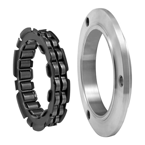 Heavy Duty Sprag Clutch Starter Hub And One Way Bearing Built Tough For RZR Ranger Ace And General Utv Engines, black and silver components, close-up view.