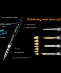 3DZWMAN heat-set insert tools kit with 60W digital soldering iron and 380 brass threaded inserts (M2–M8) for 3D printing