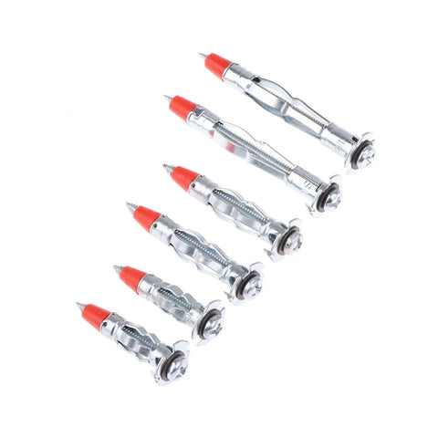 Heavy Duty Self Drilling Drywall Anchors Kit 30Pc Molly Bolt Wall Screws for plasterboard and hollow walls, five sizes display