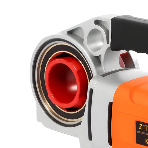 Close-up of the EurHomePlus Electric Pipe Threader Kit With 2300W Motor, focusing on the threading die and handle.