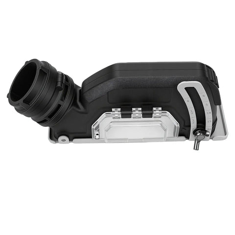 Handheld Brushless 3 Inch Cordless Mini Circular Saw And Angle Grinder With Slick Dual Mode Swap And Adjustable Depth connector close-up.