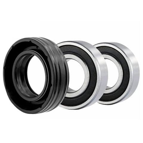 Rock Solid Washing Machine Tub Bearing Replacement Kit For A No Sweat Laundry Grind Nbr Double Rubber Shield Ball Bearings Compatible With Whirlpool W10435302 W10447783 With Gasket including two bearings and a gasket