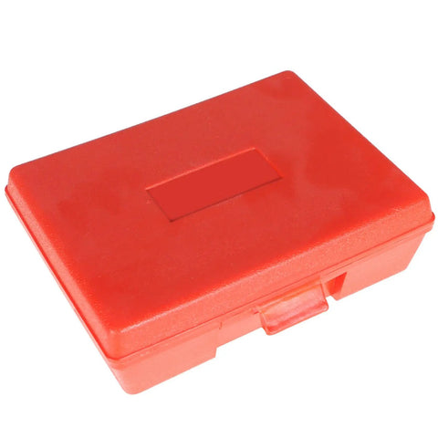 Red storage case for 40 Pack Steel Parallels For Machinists, One Thirty Second Inch Thick By 6 Inch Long, Hardened Precision Parallels.