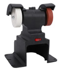 Tackle Any DIY Task Without Cord Tangles Using This Mini Bench Grinder Built For 18V Batteries Featuring Dual Coarse Fine Brown Corundum Wheels For Rock Solid Metal Grinding And Sharpening.