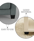 Close-up of 8 Pack Square Adjustable Sofa Legs With Threaded Studs, 3 Inch Height Adjustable Plastic And Metal Furniture Feet