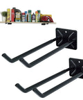 Heavyweight Garage Storage Hooks Built Like Tanks Featuring Scratch Resistant Rubber Sleeves For Rust Free Workshop Wall Tool Organization And Shop Rig Setup with double hooks holding tools.