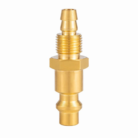 Solid Brass Pneumatic Fittings 2 Pack With Quarter Inch Barb And Quarter Inch NPT Ends For Quarter Inch ID Polyurethane Air Hose