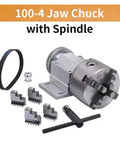 High Precision 3 Jaw Chuck 100mm And 4 Jaw Chuck 80mm with spindle and accessories set for CNC woodworking and machining.