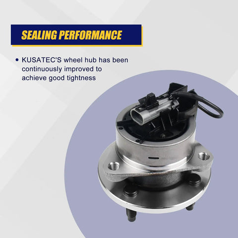 Two Pcs Front Wheel Bearing And Hub Assembly Replaces Chevrolet Cobalt 2005 To 2010 Pontiac G5 Pursuit, durable hub with sealing performance.