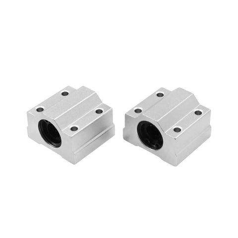 4 Piece Linear Motion Bearing Slides Kit For CNC Parts And 3D Printers SCS6UU To SCS20UU Range High Precision Sliding Rails For Precision Machine Tools Includes SCS16UU Compatible Bearings, two aluminum bearing blocks