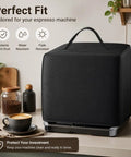 K Mini Plus Coffee Maker Cover With Water And Dust Resistance protecting espresso machine, kitchen setting.