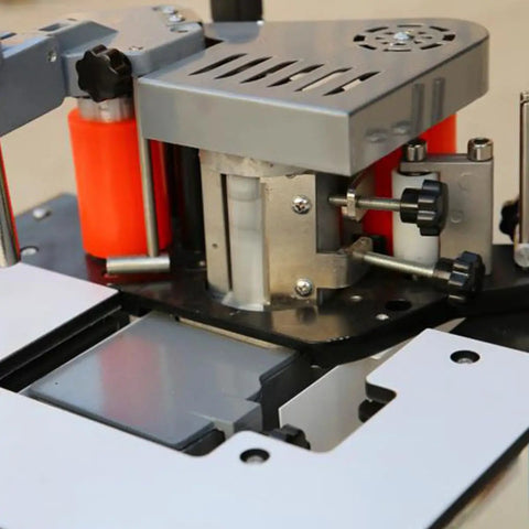 Close-up of 1200W Automatic Woodworking Edge Banding Machine Pro Grade Portable Banding Tool with adjustable speed feature visible