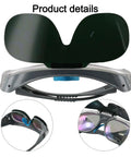 Heavy Duty Wrap Around Safety Glasses For Welding And Grinding With Impact Resistant Polycarbonate Lenses displayed from the front.