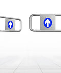 Heavy Duty Spring Loaded Swing Gate Built Like A Tank Self Closing Safety Door, stainless steel design with directional signage, ideal for busy spaces.