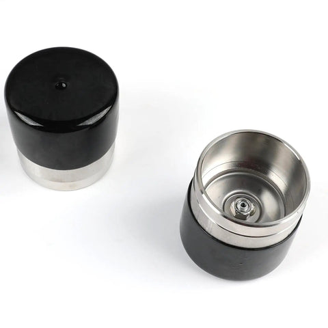 Heavy Duty Pair 1.98 Inch Stainless Steel Wheel Bearing Grease Caps And Sealed Dust Covers For Boat Trailer Hub Buddies, black caps.