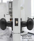 Slick Egg Style Privacy Knobs Keyless Interior Door Handles Matte Black Stainless Steel Finish adjustable latch on door