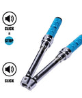 Adjustable Torque Wrench 5 To 30 Nm With 30mm Open End And Click Stop Changeable Head for HVAC with blue grip design