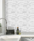 Kitchen with Marble Peel And Stick Backsplash For Kitchen, Thick Self Adhesive Wall Tiles You Can Stick On, No Grout Needed