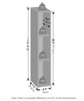 Hella Efficient Three Tier Closet Organizer With Open Shelf Storage For Bedroom Wardrobe dimensions 31.5" height, 5.9" width.