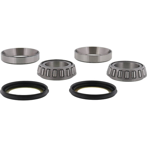 Heavy Duty Steering Stem Bearing Seal Kit For Honda CMX250 Ct70 Trail Dirt Bikes showing metal tapered cups and rubber seals.