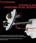 Straight Up Electric Fuel Pump Module Assembly With Pressure Sensor For Hyundai Azera And Kia Cadenza V6 3.3L close-up view with hose and connectors.