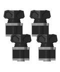 Heavy Duty Quick Attach Plungers Four Pack Screw Tightening Mounting Knobs For Utv Accessory Base, black and silver knobs.