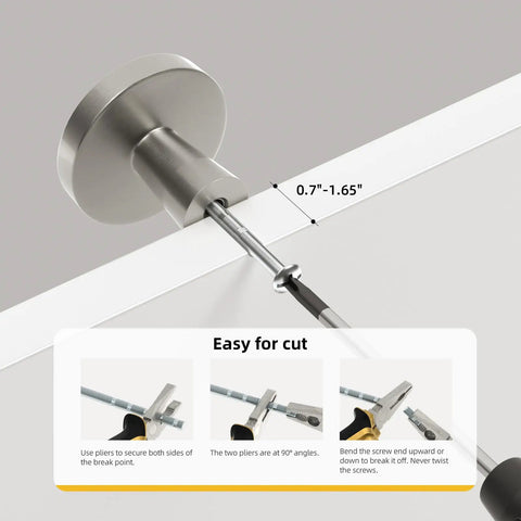 Straight Up Brushed Nickel Cabinet Knobs For Kitchen Updates Made From Rugged Zinc Alloy With Clean Satin Look Comes Fully Equipped With Mounting Hardware For Zero Sweat Installation And Instant Space Refresh on installation guide with measurement.