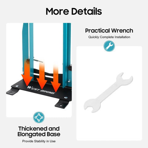 Heavy Duty Wheel Truing Stand for Bicycle and Motorcycle with thickened base and included practical wrench