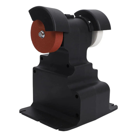 Hardcore Rugged Shop Beast Mini Bench Grinder With Permanent Magnetic Copper Motor Dual Brown Corundum Wheels side view